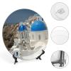 6" Decorative Plate Santorin Greece Architecture Round Ceramic Plate with Display Stand Modern Porcelain Table Plate Wall Hanging Decoration for Home Office Collectible Art Souvenir view 4