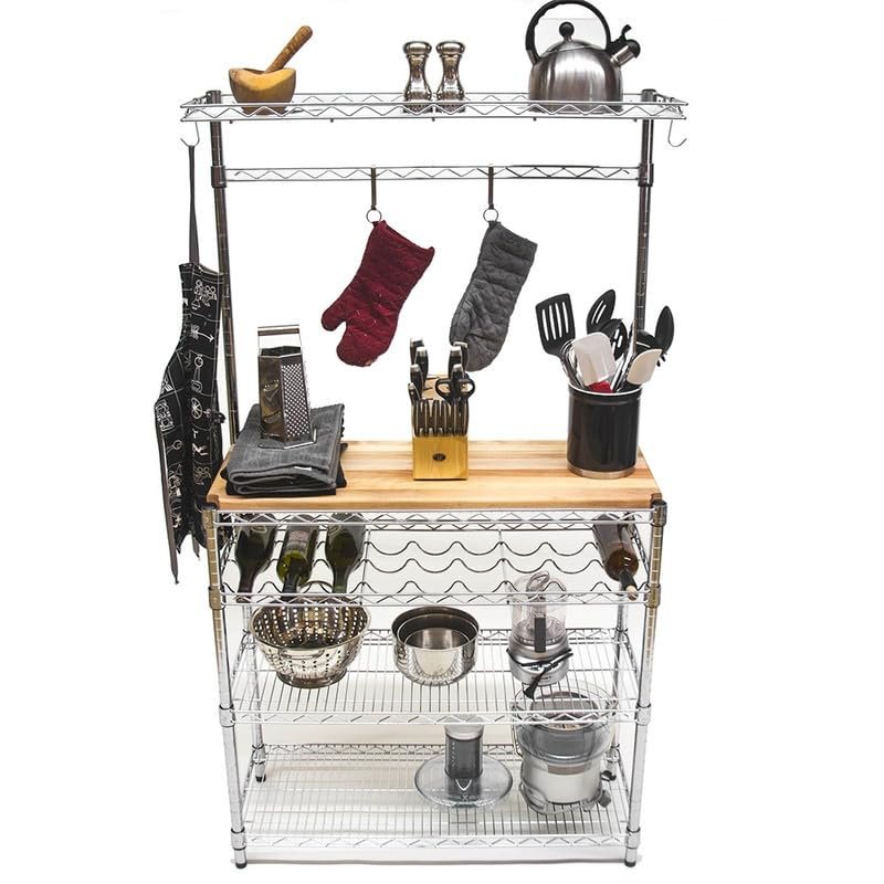 Shelving Inc. 14" d x 36" w x 72" h Baker's Rack, Weight Capacity 800lbs Per Shelf