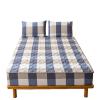 FCLDESHOP Bottom Fitted Sheet,Cotton Quilted Solid Color Fitted Sheets, Bedroom Holiday Home Skin-Friendly Anti-Slip Checkered Bed Cover,Light Pink,180 * 220cm+26cm view 2