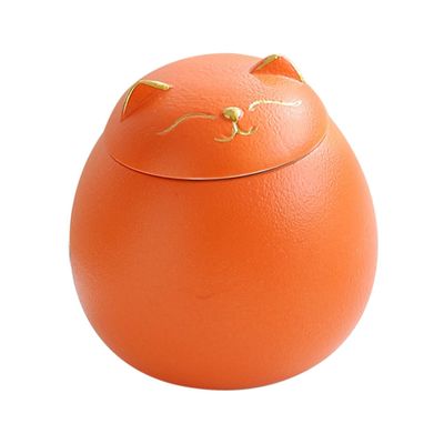 ABOOFAN Ceramic airtight jar loose leaf tea pot fortune cat statue candy jar cat treat Ceramic Tea Holder food storage vintage tea kettle Tea Storage Canister coffee ceramics teahouse