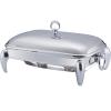 3 QT Chafing Dish Buffet Set | Food Warmers for Parties Buffet, Oven Safe Glass Serving Dish with Stainless Steel Base and Cover view 1