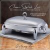 3 QT Chafing Dish Buffet Set | Food Warmers for Parties Buffet, Oven Safe Glass Serving Dish with Stainless Steel Base and Cover view 4