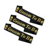 OKUMEYR 3pcs Groom Sash Letter Printing for Bachelor Party Comfortable and Festive Etiquette Belt for Wedding Celebrations view 1