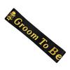 OKUMEYR 3pcs Groom Sash Letter Printing for Bachelor Party Comfortable and Festive Etiquette Belt for Wedding Celebrations view 4