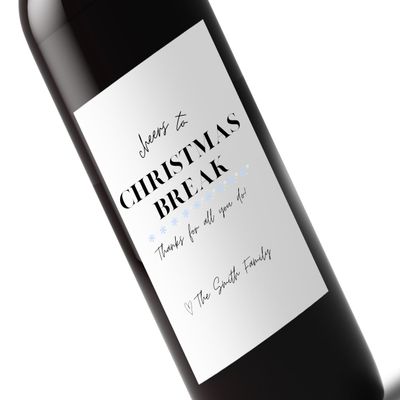 Custom Wine Label for Teacher | Preschool Teacher Gift | Teacher Holiday Gift | Wine Label for Teacher | Funny Wine Label | Custom Liquor Label Teacher | Christmas Gift From Class
