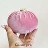 8'' Pink Christmas Handmade Velvet Ornaments, Bulk Christmas Balls, Christmas Tree Bulbs, Christmas Decorations, Christmas Gift Idea, Large Christmas Balls (2) view 3