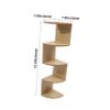 Amosfun 1set Multi-Layer Wooden Storage Rack Creative Wall-Mounted Shelf for Home Organization for Living Room Bedroom and Study Use Strong Bearing Capacity Walnut Finish view 3