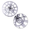 ARTIBETTER 1pc Wall Clock Creative Decorative Analog Clock for Living Room Bedroom and Kitchen Silent Non-Ticking Design Silver Finish view 1