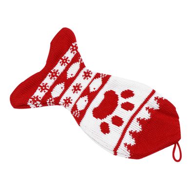 jojofuny 1pc Fish Shape Socks Hanging Pendant for Christmas Decorations Festive Party Accessory for and Porch Adorable Bag Christmas Pattern Design