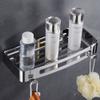 BAHELS Shower Caddy Bathroom Corner Shelf with 2-Hooks, SUS304 Stainless Steel Shower Caddy Organizer Triangle Shelf for Shampoo Conditioner Bathroom Organizer view 1