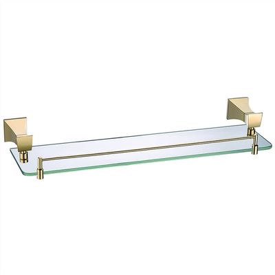 BAHELS Shower Caddy 2021 Bathroom Glass Shelf, Shower Organizer Tempered Glass Storage Cosmetic Shelf, Wall Mounted Golden Rose Gold Polished Finish Bathroom Organizer (Color : Gold)