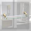 BAHELS Shower Caddy 2021 Bathroom Glass Shelf, Shower Organizer Tempered Glass Storage Cosmetic Shelf, Wall Mounted Golden Rose Gold Polished Finish Bathroom Organizer (Color : Gold) view 3