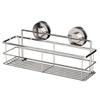 BAHELS Shower Caddy Stainless Steel Storage Bracket, Suction Cup Deep Bath Wall Mount Shelf Shampoo Shower Gel Holder Bathroom Accessories Bathroom Organizer view 1