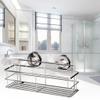 BAHELS Shower Caddy Stainless Steel Storage Bracket, Suction Cup Deep Bath Wall Mount Shelf Shampoo Shower Gel Holder Bathroom Accessories Bathroom Organizer view 4