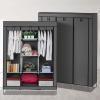 Amunpitic Closet Wardrobe with Doors, Cloth Closet Wardrobe with Hanging Rods, Portable Wardrobe Rack Easy to Assembly, for Hanging Clothes view 3