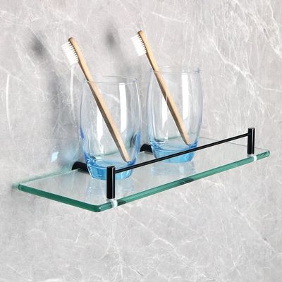 BAHELS Shower Caddy 35mm Bathroom Glass Shelf, Bath Shower Glass Holder, Stainless Steel Storage Rack, Wall Mount Shelf Bathroom Shelves Accessories Bathroom Organizer
