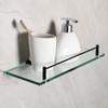 BAHELS Shower Caddy 35mm Bathroom Glass Shelf, Bath Shower Glass Holder, Stainless Steel Storage Rack, Wall Mount Shelf Bathroom Shelves Accessories Bathroom Organizer view 2
