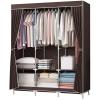 Amunpitic Portable Closet Wardrobe, Fabric Wardrobe with Hanging Rods, Wardrobe Closet for Bedroom, Living Room Easy to Assembly, for Hanging Clothes view 1