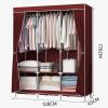 Amunpitic Portable Closet Wardrobe, Fabric Wardrobe with Hanging Rods, Wardrobe Closet for Bedroom, Living Room Easy to Assembly, for Hanging Clothes view 3