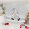 Christmas Shower Curtain, Winter Christmas Dwarf Snowflake Washable Shower Curtain with Hooks Bath Decor Fabric Shower Curtains for Bathroom, Hotel, Stalls, Bathtubs, 72x72 in view 2