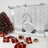 Christmas Shower Curtain, Winter Christmas Dwarf Snowflake Washable Shower Curtain with Hooks Bath Decor Fabric Shower Curtains for Bathroom, Hotel, Stalls, Bathtubs, 72x72 in view 3