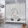 Christmas Shower Curtain, Winter Christmas Dwarf Snowflake Washable Shower Curtain with Hooks Bath Decor Fabric Shower Curtains for Bathroom, Hotel, Stalls, Bathtubs, 72x72 in view 4
