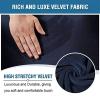 4-Pieces Velvet Stretch Recliner Cover, Sofa Cover, Arm Slipcover, Furniture Pector for 1 Cushion Sofa Slipcovers Thick Soft Washable Furniture Covers with Elastic Bottom (Navy) view 3