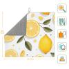 Yellow Lemon Dish Drying Mat - Reversible Microfiber Design - Absorbent And Versatile Kitchen Essential 18x16 Inch view 3