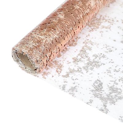 11x108 in Blush Metallic Polyester Thin Mesh Table Runner Party Decorations Wedding Event Reception Catering Home Supplies