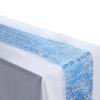 11x108 in Royal Blue Metallic Polyester Thin Mesh Table Runner Decoration Wedding Event Reception Catering Home Supplies view 1