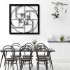 Cadeali Metal Wall Decor, Golden Ratio Metal Wall Art, Fibonacci Wall Art, Geometric Wall Art, Metal Wall Art, Fibonacci Spiral, Fibonacci Art, Wall Hangings (Sliver, 35 x 35 inch / 90 x 90 cm) view 4