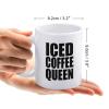 Estiyond Iced Coffee Queen 11 Oz Coffee Mug - White Mugs Great For Kitchen Set, Travel, And Hot Tea, Hot Chocolate,Retro Coffee Cups With Handle view 2