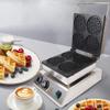 Commercial 1750W Electric Nonstick 4pcs Round Waffle Baker Making Machine Electric Mini Waffle Maker Baker Machine Stainless Steel Kitchen Appliance with Nonstick Iron Plates for Family Breakfast view 2