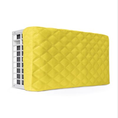 Indoor Air Conditioner Covers, Pure Yellow Solid Color Durable Insulation AC Covers for Inside Window Unit with Elastic Strap 21 x 15 x 3.5 inches