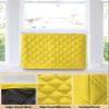 Indoor Air Conditioner Covers, Pure Yellow Solid Color Durable Insulation AC Covers for Inside Window Unit with Elastic Strap 21 x 15 x 3.5 inches view 3