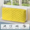 Indoor Air Conditioner Covers, Pure Yellow Solid Color Durable Insulation AC Covers for Inside Window Unit with Elastic Strap 21 x 15 x 3.5 inches view 4