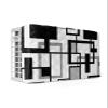 Indoor Air Conditioner Covers, Modern Art Geomrtry Black and White Gray Block Durable Insulation AC Covers for Inside Window Unit with Elastic Strap 25 x 18 x 3.5 inches view 1
