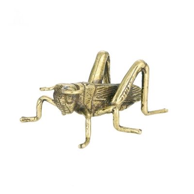 Solid Brass Lucky Cricket Figurines Miniatures Desktop Ornaments Retro Animal Small Statue Crafts Rustic Fireplace Hearth Mantle Decor(2)