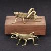 Solid Brass Lucky Cricket Figurines Miniatures Desktop Ornaments Retro Animal Small Statue Crafts Rustic Fireplace Hearth Mantle Decor(2) view 3