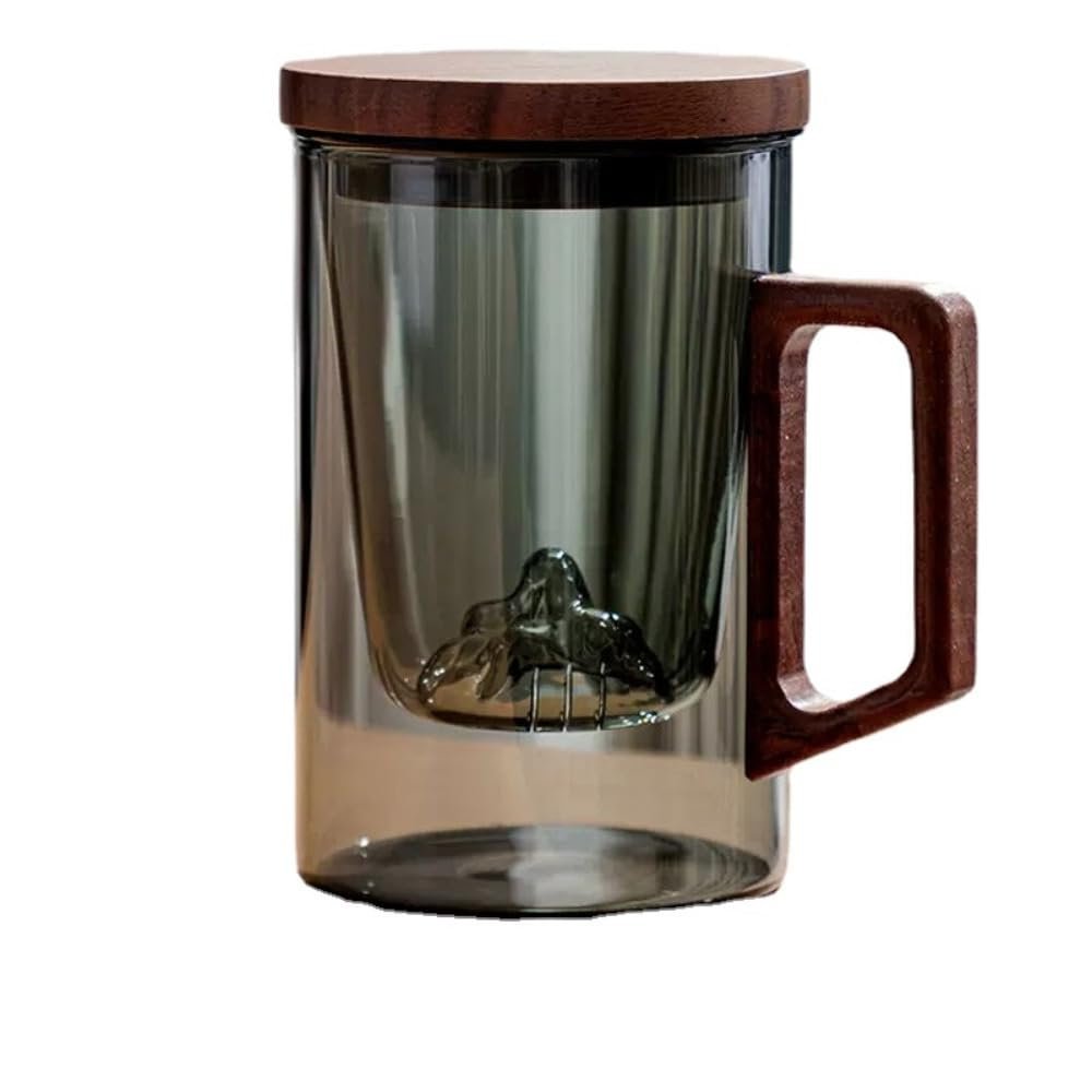 YTDJJWLS 500ml Glass Thickened Tea Cup Tea Separation Tea Ceremony Cup Office Home Water Cup