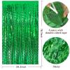 Tinsel Foil Fringe Curtains Wavy Backdrop for Parties Sparkle Metallic Wavy Foil Fringe Backdrop Curtain for Party Decorations Photo Booth Props for Birthday Graduation Wedding view 2