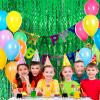 Tinsel Foil Fringe Curtains Wavy Backdrop for Parties Sparkle Metallic Wavy Foil Fringe Backdrop Curtain for Party Decorations Photo Booth Props for Birthday Graduation Wedding view 4