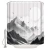 Shower Curtain, Mountain Peak Sun Eagle Natural Landscape Washable Shower Curtain with Hooks Bath Decor Fabric Shower Curtains for Bathroom, Hotel, Stalls, Bathtubs, 72x72 in view 1
