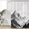 Shower Curtain, Mountain Peak Sun Eagle Natural Landscape Washable Shower Curtain with Hooks Bath Decor Fabric Shower Curtains for Bathroom, Hotel, Stalls, Bathtubs, 72x72 in view 4