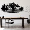 Cadeali Mountain Forest Metal Wall Art, Forest and Mountain Metal Wall Decor, Trees Art, Nature Decorations, Nature Sign, Living Room, Bedroom Hangings (Black, 47"x22"|121x56cm) view 2