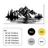 Cadeali Mountain Forest Metal Wall Art, Forest and Mountain Metal Wall Decor, Trees Art, Nature Decorations, Nature Sign, Living Room, Bedroom Hangings (Black, 47"x22"|121x56cm) view 4
