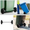 Cabilock 1set Replacement Trash Can Wheels Easy Installation Garbage Bin Pulley Wheel for Outdoor Use Axle Practical for Heavy Loads view 3