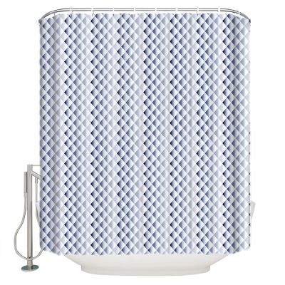 Shower Curtain, Purple Gray Gradient Geometric Color Block Washable Shower Curtain with Hooks Bath Decor Fabric Shower Curtains for Bathroom, Hotel, Stalls, Bathtubs, 72x72 in