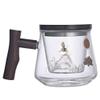 YTDJJWLS 450ml Glass Cup Heat-Resistant Tea Separation Tea Making Cup Household Tea Cup with Lid view 1