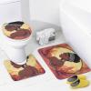 ZGDPBYF 3 Piece Bathroom Rugs Set, Lady Princess with Crown Afro American Girl Non-Slip Soft Bath Mat Set, Black Girl Bathroom Mat, Living Room Bedroom Mat, Machine Washable, Dries Quickly, view 3
